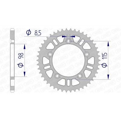 Corona AFAM aluminio 72101 - Paso 420 72101N-46