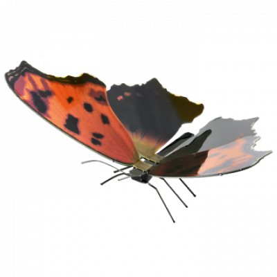 MAQUETA 3D METAL FASCINATIONS MARIPOSA EASTERN COMMA MONTAJE SIN PEGAMENTO NI SOLDADURA