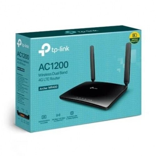 Router Inalámbrico 4G TP-Link Archer MR400 1200Mbps/ 2.4GHz 5GHz/ 2 Antenas/ WiFi 802.11ac/n/a/b/g/n