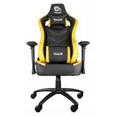 TALIUS silla Vulture gaming negra/amarilla butterfly, base nylon, ruedas nylon