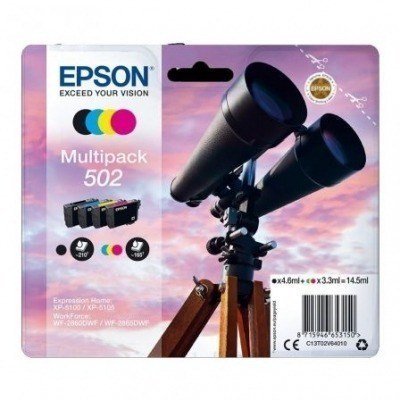 Epson 502 Pack de 4 Cartuchos de Tinta Originales - C13T02V64010