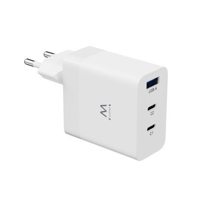 EWENT EW1323 Cargador carga rapido 65w usb-c y usb-a
