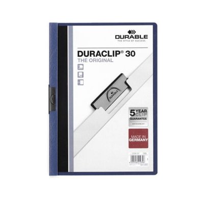 Durable Dosier con clip Duraclip - PVC - A4 - 30 hojas - Color azul