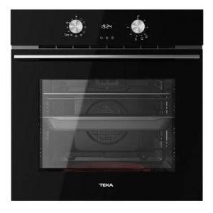 Horno multifunción Teka HLB 8408, sistema EasySteam, 9 funciones, 59.5 x 59.5 cm, HydroClean, 70 litros, Touch Control, clase A+, ref: 111000081, cristal negro