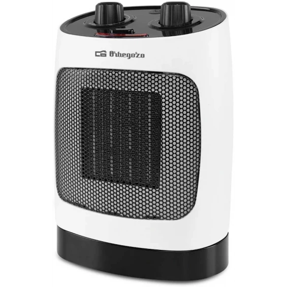 Calefactor cerámico Orbegozo CR 5032, 2.000 W, blanco y negro