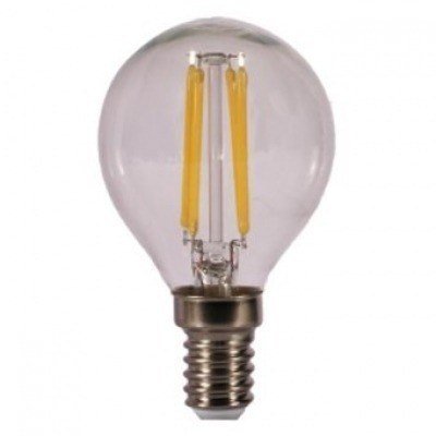Bombilla led kodak filamento cristal esferica g45 - e14 - 470lm - calido 3000k - 4w=40w - no regulable