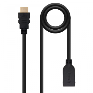 Cable HDM Prolongador A/M-A/H, Negro, 2 m