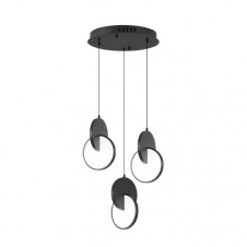Plafon Colgante Carlota 3l Negro 51w 6500k 7140lm Regx33x29cm
