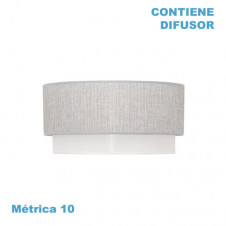 Pantalla Colgante Kenya M10 Gris/blanco 50Dx48dx23h Difusor Incluido