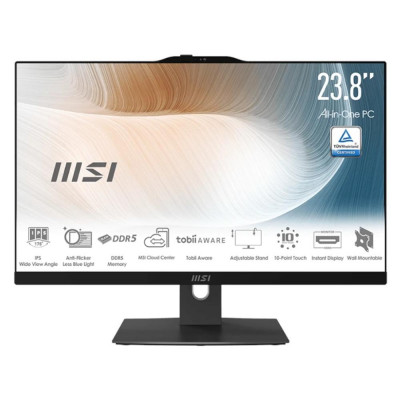 Ordenador all in one msi am242p - 1499es core 5 - 120u - 16gb - ssd 512gb - 24 pulgadas fhd - w11h negro