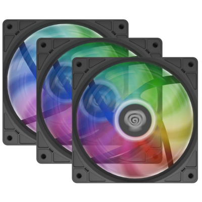 Ventilador caja gaming genesis oxal 120 argb negro 3 x 120mm