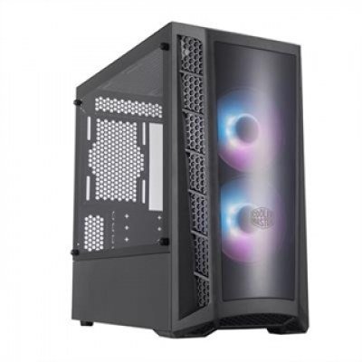 Caja m - atx coolermaster mb320l 2x120mm argb fan - controlador argb crist temp - desprecintado