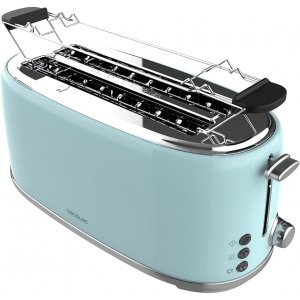Tostador Cecotec TOAST&TASTE RETRO, 1600W, 2 ranuras largas, ref. 03235, azul