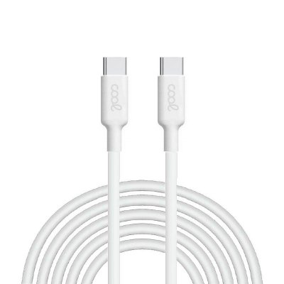 Cable USB Compatible COOL Universal TIPO-C a TIPO-C (3 metros) Blanco 3 Amp