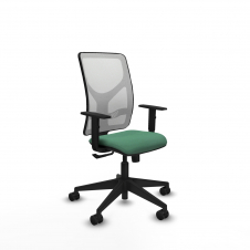 Piqueras y Crespo Motilla sincro malla blanca bali verde esmeralda brazos 1D base piramidal ruedas 65mm nailon