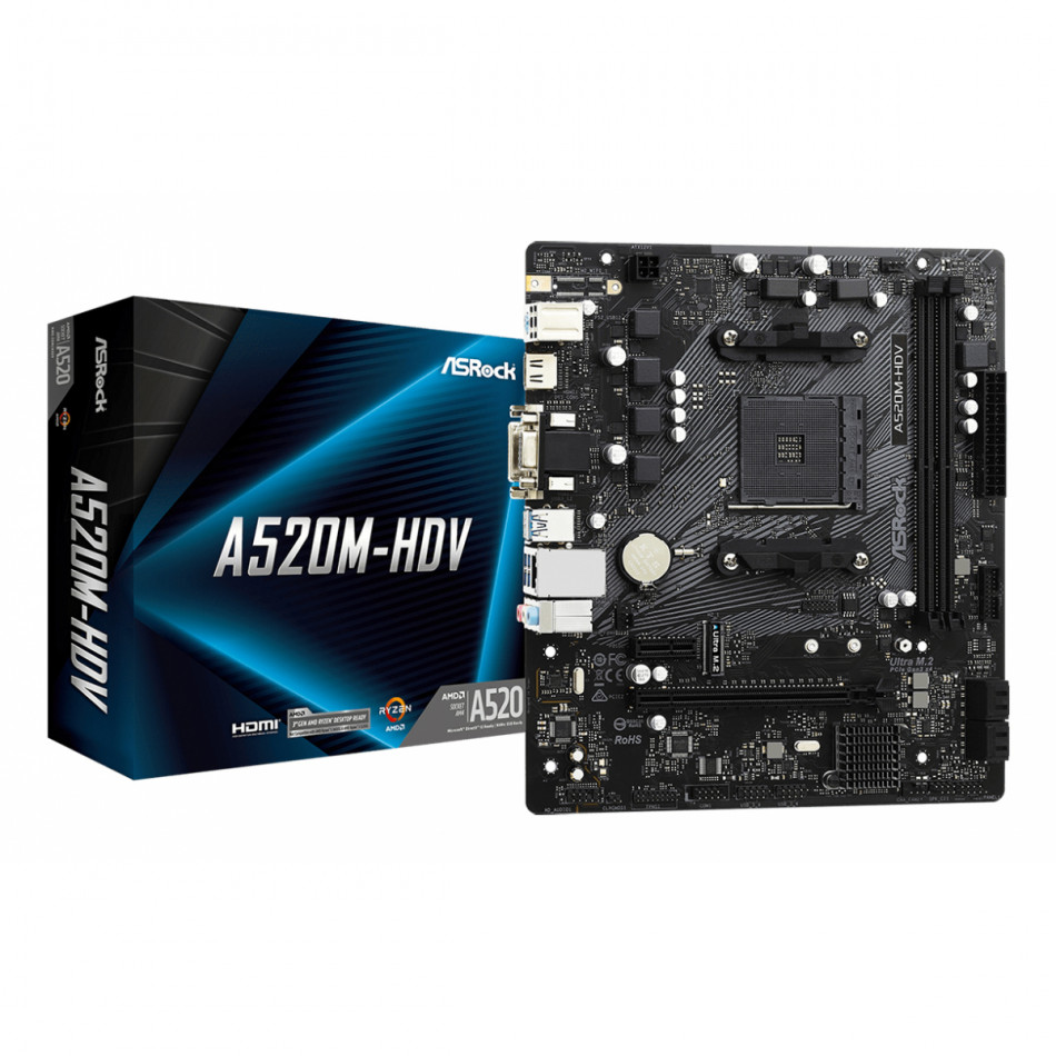 A520M-HDV AMD A520 Zócalo AM4 micro ATX