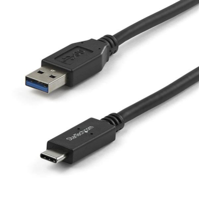 Cable de Carga y Sincronización USB-A a USB-C de 1m - Cable USB de 10Gbps - Cable de Datos USB-A a USB Tipo C - M/M - Negro