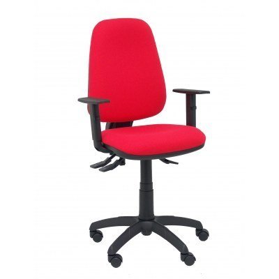Silla Sierra S bali rojo con brazos regulables base poliamida negra