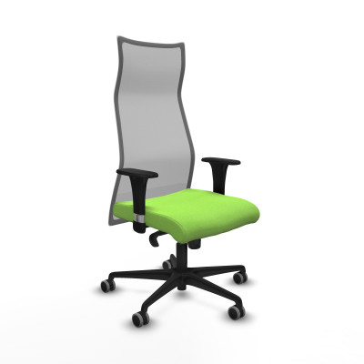 Albacete malla sincro malla gris bali pistacho brazos 1D base nailon ruedas 65mm engomadas