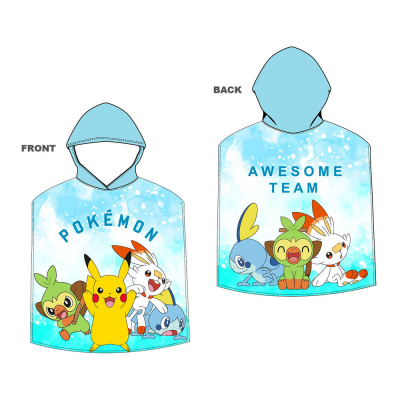 Poncho playa micro 55 x 110cm infantil pokemon