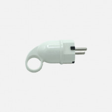 Eco Clavija Retractil Mod6 2p+e 16a 230v Blanca 4,5x3,5x10cm C/anilla Tirador