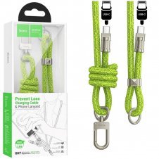 Hoco GH7 Colgatnte para Móvil con Cable USB-C a USB-C 1.8m Fluorescent Green