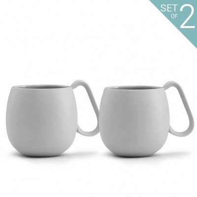 Taza te porcelana nina set de 2 250ml light gray