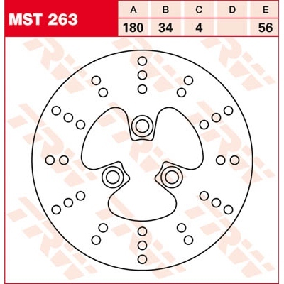 Disco de freno fijo redondo hasta 219 mm TRW MST263