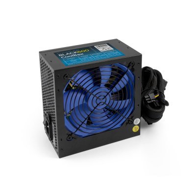 Powerline Black 600 unidad de fuente de alimentación 600 W 20+4 pin ATX ATX Negro