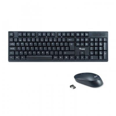 TECLADO Y MOUSE EQUIP LIFE WIRELESS COMBO 2.4GHZ COLOR NEGRO PORTUGUES 245222