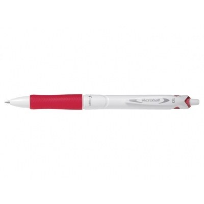 Pilot Boligrafo de Bola Retractil Acroball PureWhite - Recargable - Fabricado con Plastico Reciclado - Punta Redonda 1mm - Trazo 0.28mm - Grip Ergonomico - Color Rojo