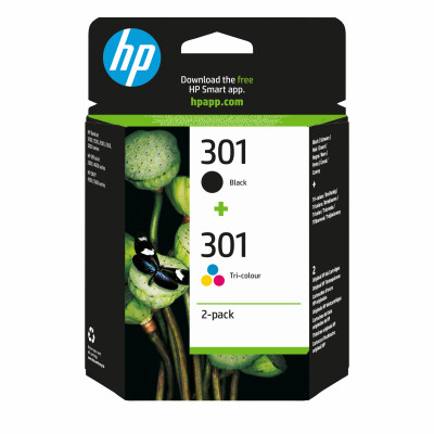 HP MULTIPACK 2 CARTUCHOS HP Nº301 -1XNEGRO-1XTRICOLOR N9J72A