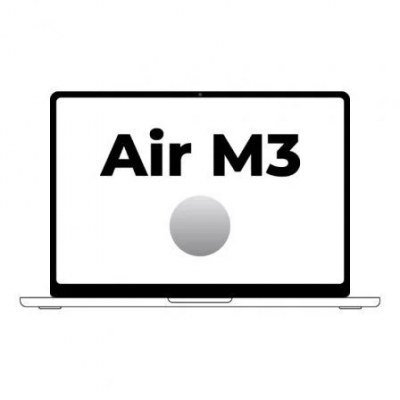 Apple Macbook Air 15 / M3 8-Core CPU/ 8Gb/ 256Gb SSD/ 10-Core GPU/ Plata