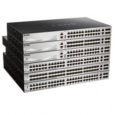 SWITCH GESTIONABLE L3 D-LINK STACKABLE DGS-3130-54S/SI 48P SFP+ 2P 10G + 4P 10G SFP+