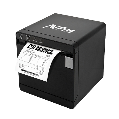 Impresora térmica de tickets AVPos TC300 - Velocidad 300 mm/s | Autocorte parcial | USB y LAN | Color negro