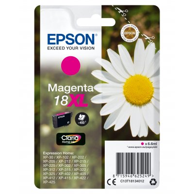 Cartucho de Tinta Original Epson nº18 XL Alta Capacidad/ Magenta