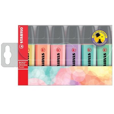 Marcadores Fluorescentes Stabilo Boss Original/ 6 unidades/ Colores Pastel