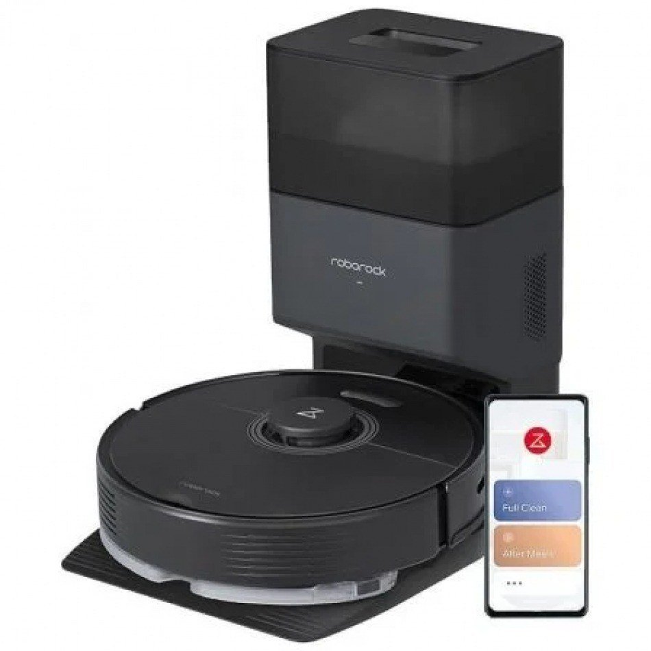 Robot Aspirador Roborock Q7 Max Plus/ Friegasuelos/ Autonomía 180 Min/ control por WiFi/ Incluye Base Inteligente/ Negro