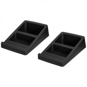 Pareja de soportes de sobremesa para altavoces Aisens SPK07U-425, hasta 10 kg, inclinación 15°, negro