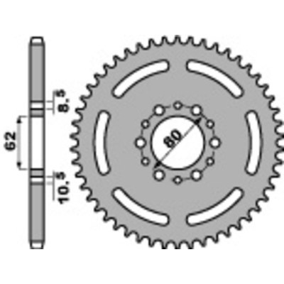 PBR Steel Standard Rear Sprocket 845 - 520 845.40.F