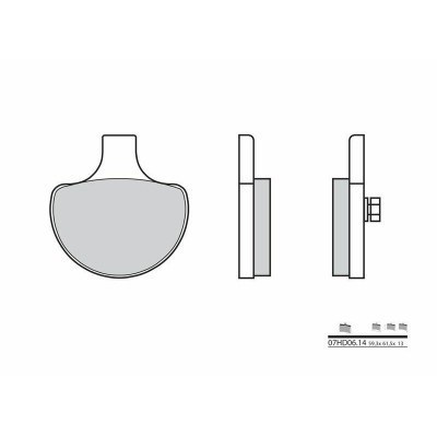 Pastillas de freno orgánicas Brembo 07HD0614 07HD0614