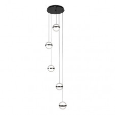 Plafon Colgante People 5l Negro 140w 3000-4000-6000k 10920lm Remoto Y Reg.intensidad Regx35x35cm