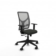 Piqueras y Crespo Motilla traslack malla gris bali negro brazos 1D base piramidal ruedas 65mm nailon