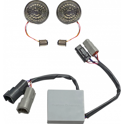 SMART LED 1157 Bullet Turn Signals with Controller CUSTOM DYNAMICS CD-STS-BRK