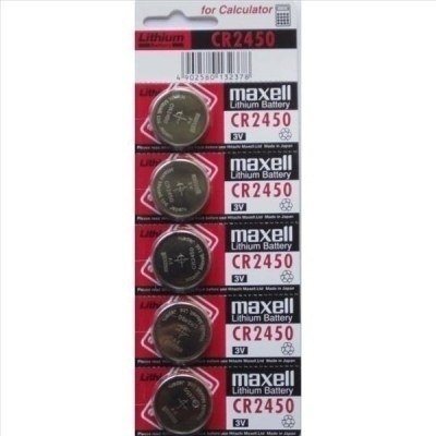 Pila Litio CR2450 MAXELL 3Vdc 500mAh (Precio 5 Pilas)