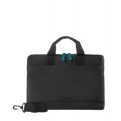 Tucano Smilza Maletin Portatil 15,6 - Tamaño Slim - Sistema Anti-Choques - Mango Doble - Color Negro