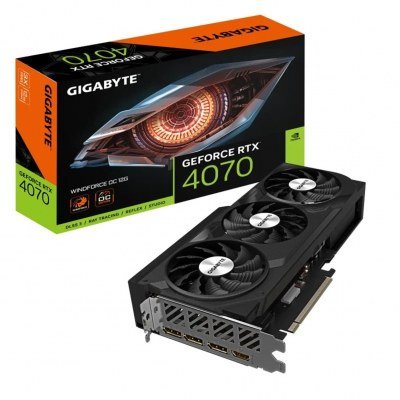 Tarjeta grafica gigabyte rtx 4070 windforce oc 12gb gddr6x dlss3 3 x dp - 1 x hdmi - 1 x 8p - pci express 4.0