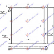 RADIATOR 4.4i PETROL AUTOMATIC (580x620) (ENGINE M62) (NRF)