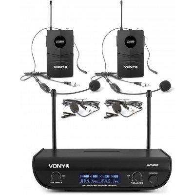 2 Microfonos Inalambricos Petaca VONYX WM82B