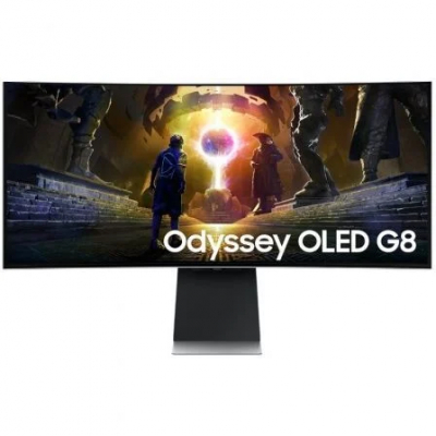 Monitor Gaming Ultrapanorámico Curvo Samsung G8 Odyssey OLED S34DG850SU 34/ WQHD/ 0.03ms/ 175Hz/ Multimedia/ Regulable en Altura/ Plata